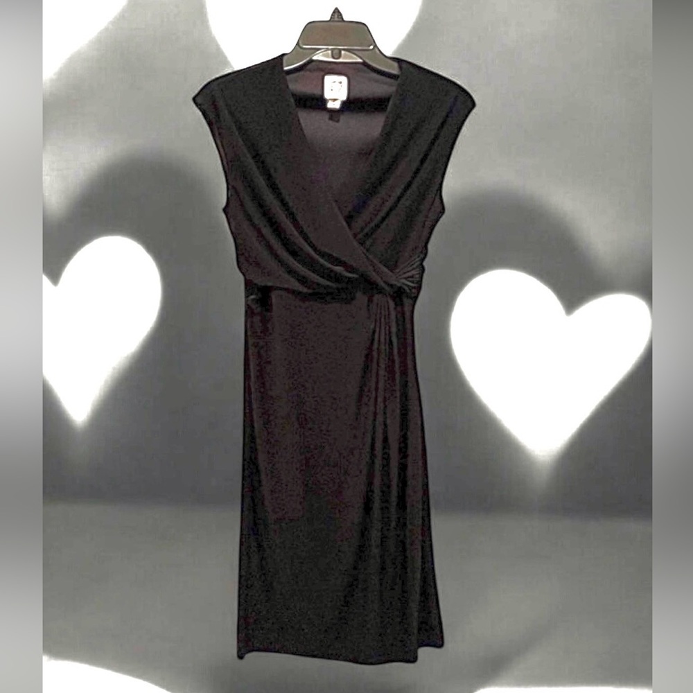 Anne Klein Elegant Black Midi Dress